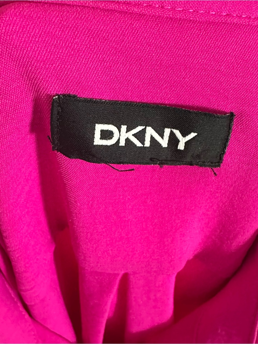 DKNY Vibrant Fuchsia Button-Front Shirt Dress 🦆 - Picture 3 of 3